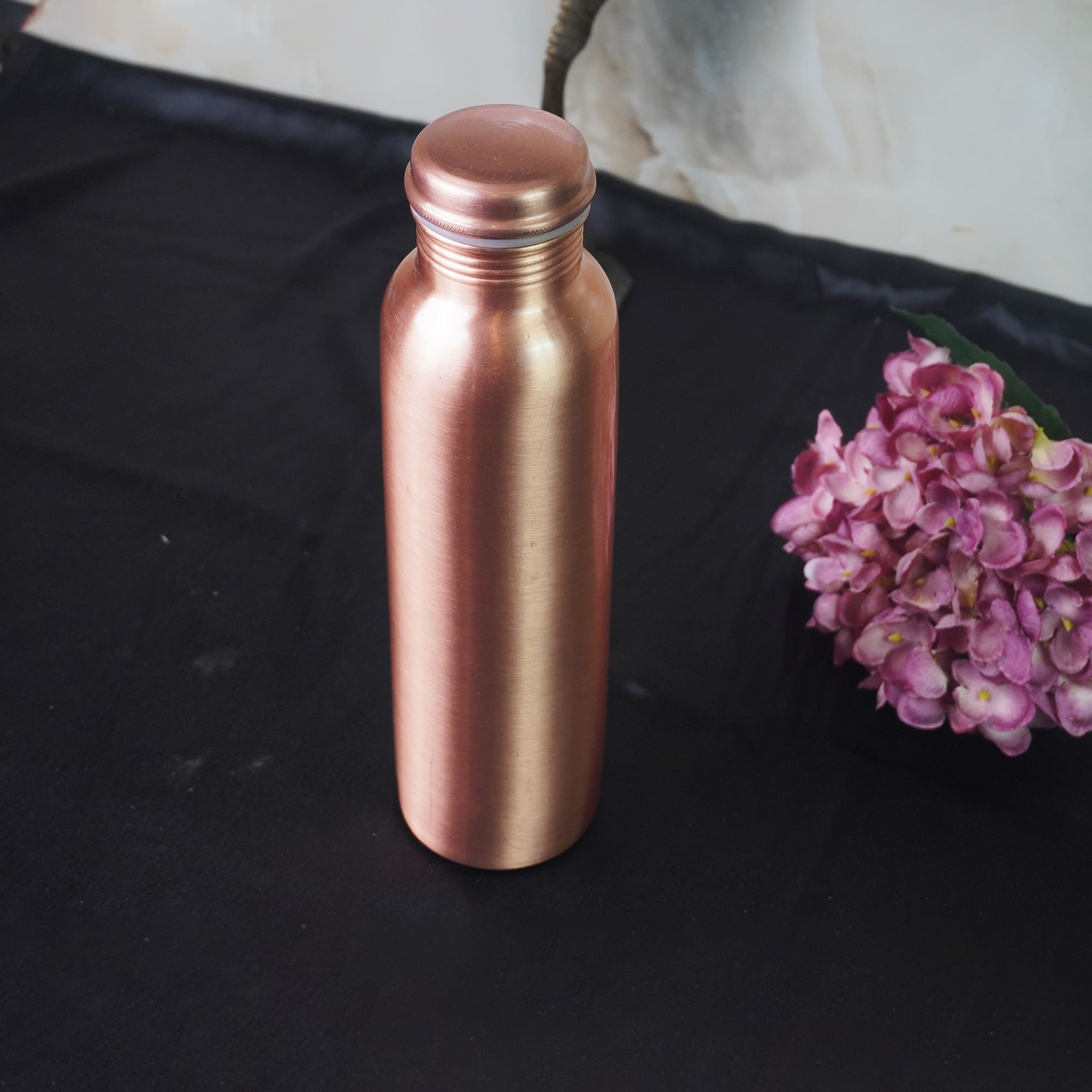 Pure Copper Matt Finish Lacquer Coated Water Bottle-950 ml,Stylish, Durable, and Health-Boosting