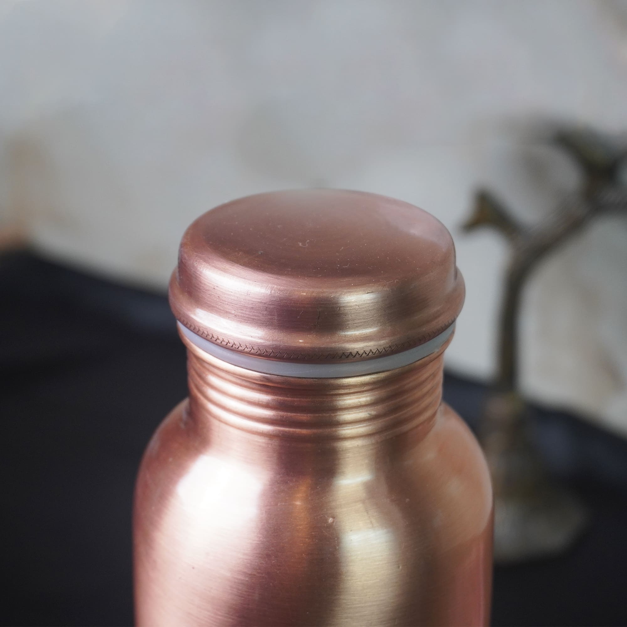 Pure Copper Matt Finish Lacquer Coated Water Bottle-950 ml,Stylish, Durable, and Health-Boosting