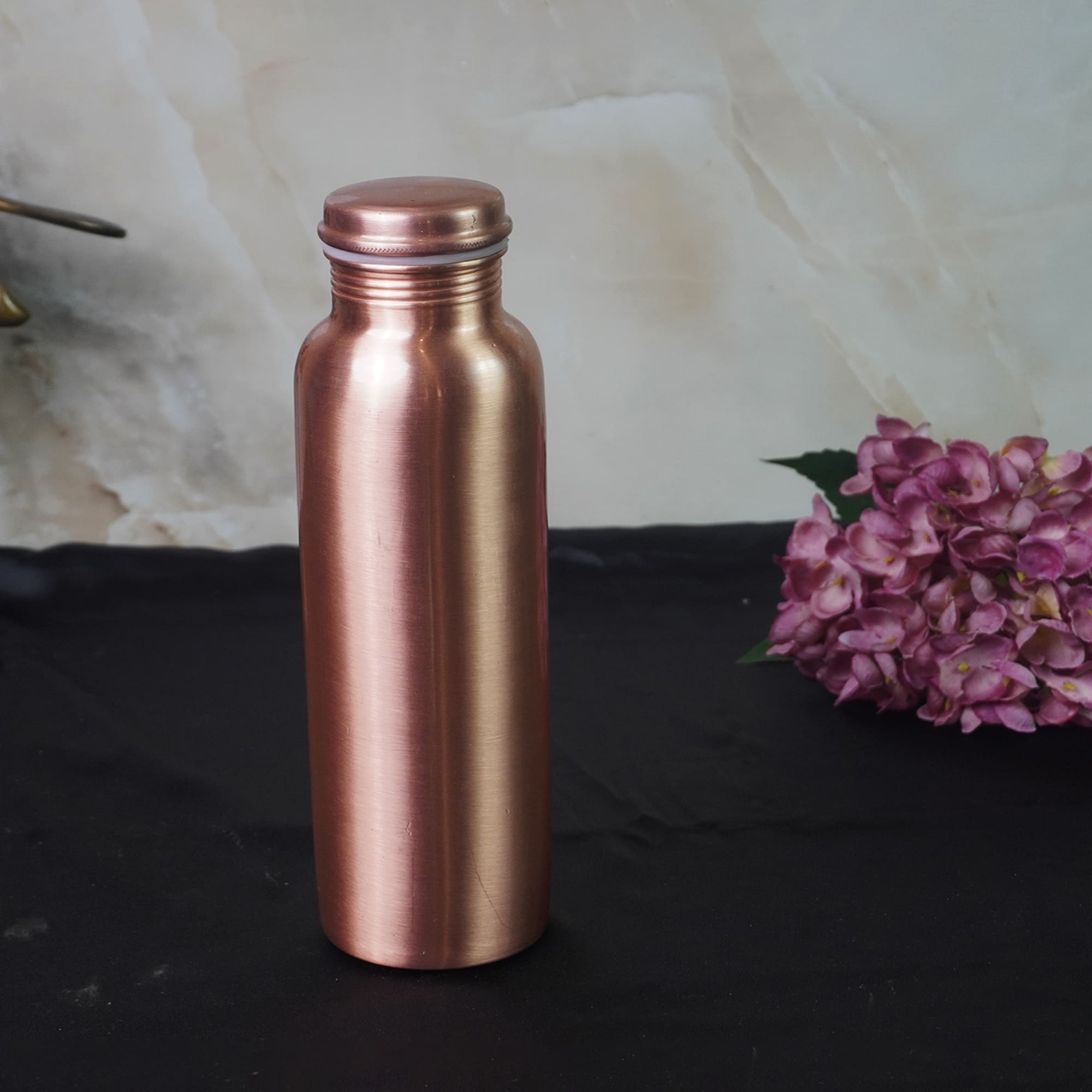 Pure Copper Matt Finish Lacquer Coated Water Bottle-950 ml,Stylish, Durable, and Health-Boosting