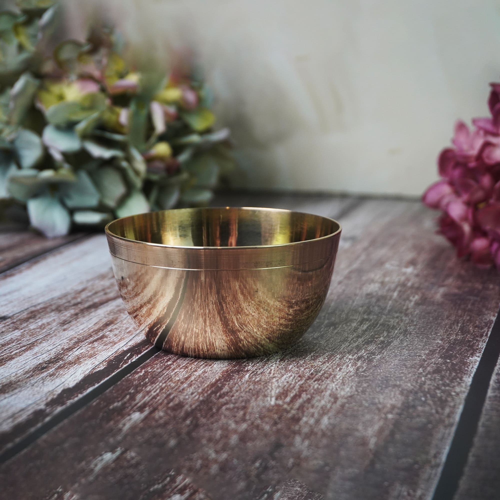 Maanvii Glossy Brass Bowl (12.5 cm) Timeless Elegance for Serveware & Tableware